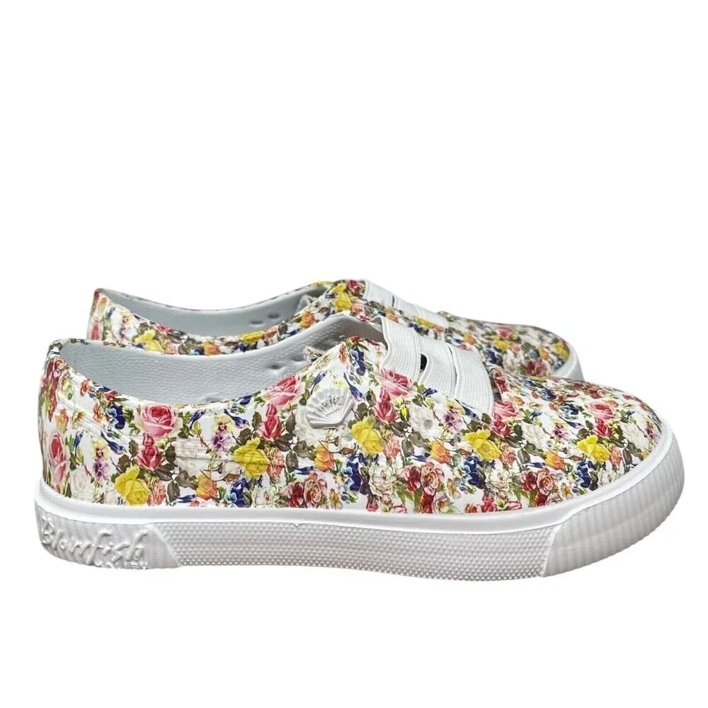 Blowfish Malibu Water Shoes Girls 2 White Colorful Floral Rubber Beach Ruby-K‎